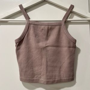 Garage Nude/Light Pink Square Neck Tank Top Size Small